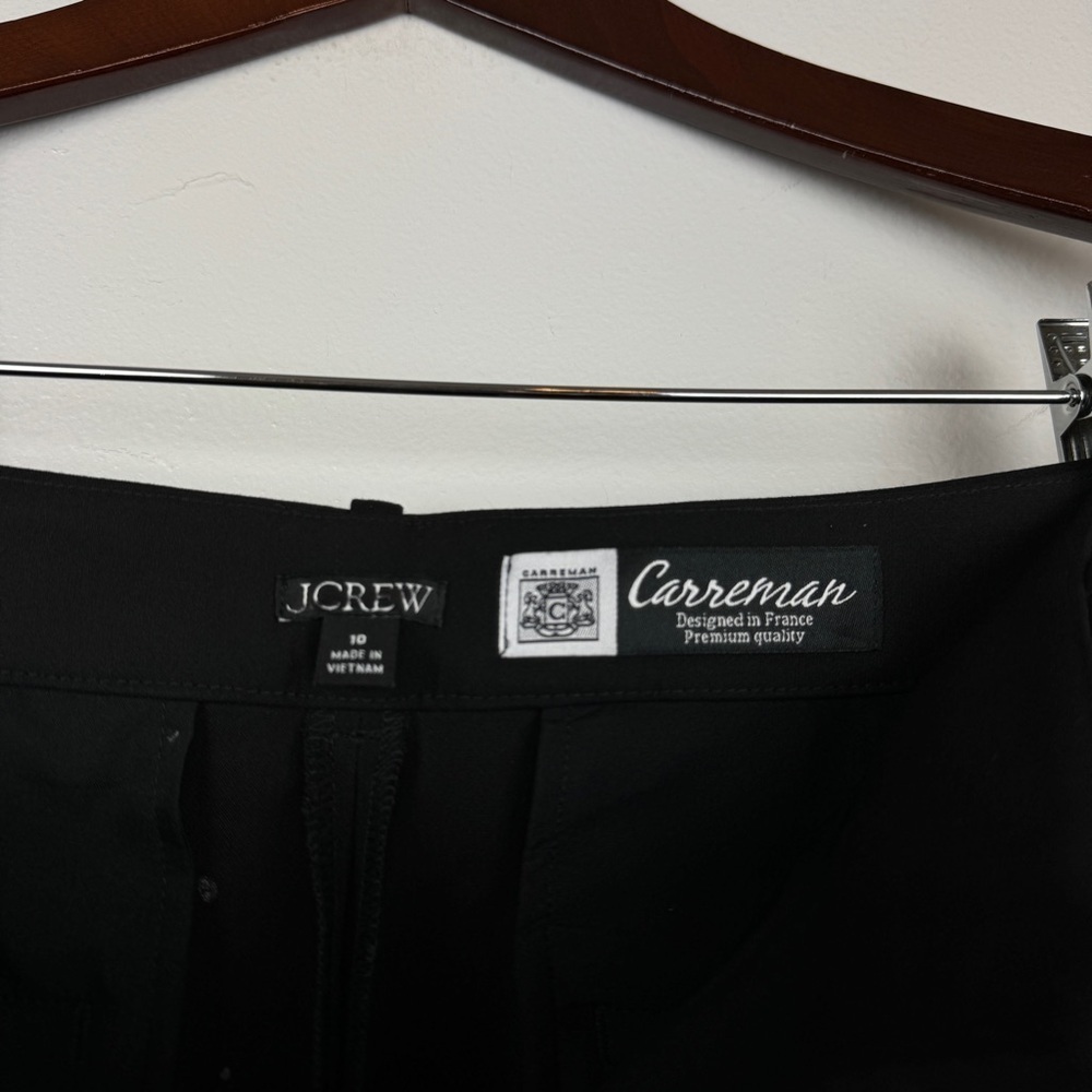 J. Crew Wide Leg Trousers Four Season Stretch Black Size 10 NWOT - Picture 8 of 9